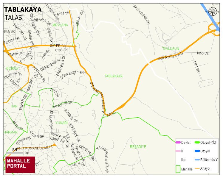 TABLAKAYA Mahallesi Haritası | İnteraktif Köy ve Mahalle Sınırları