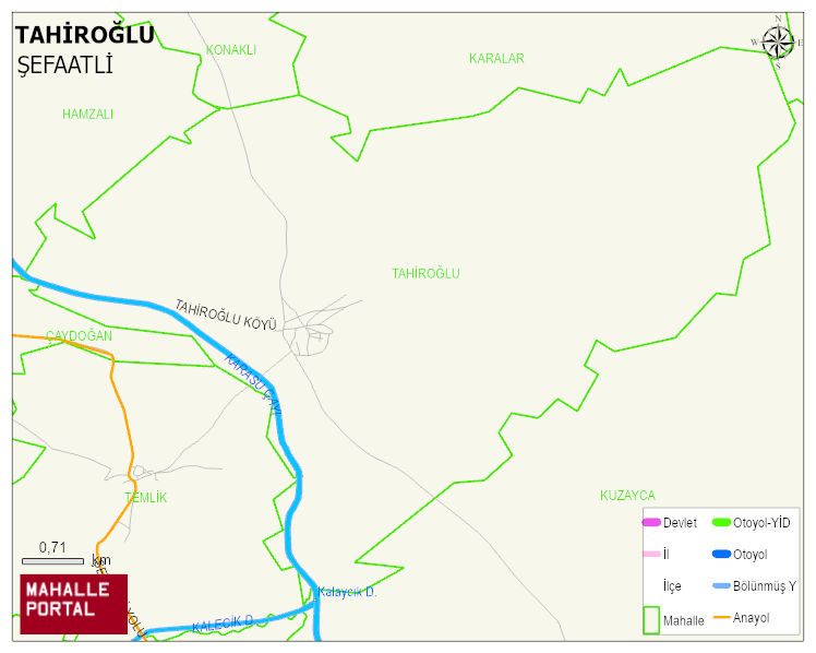 TAHİROĞLU Köyü Haritası | İnteraktif Köy ve Mahalle Sınırları