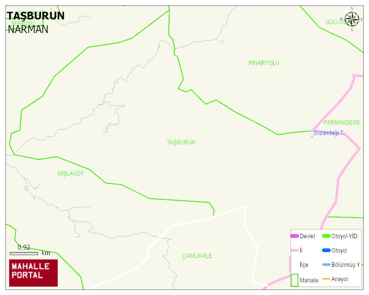 TAŞBURUN Mahallesi Haritası | Mahalle ve Köy Sınırı