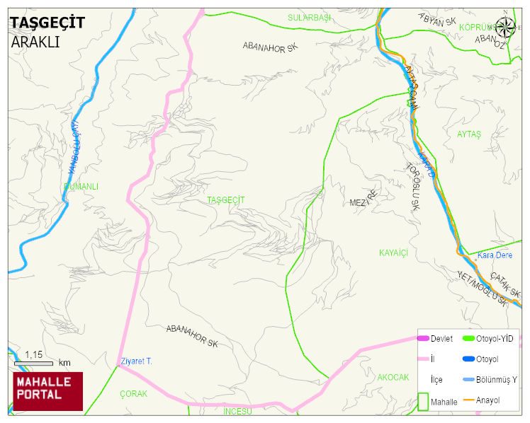 TAŞGEÇİT Mahallesi Haritası | Güncel Mahalle ve Köy Haritası