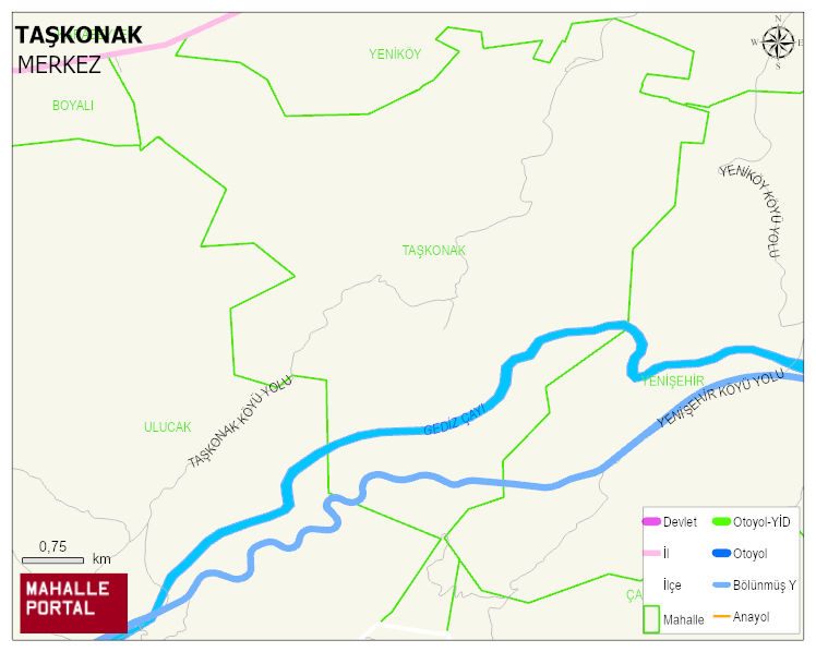 TAŞKONAK Köyü Haritası | İnteraktif Köy ve Mahalle Sınırları