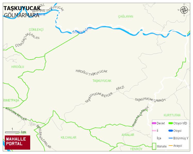 TAŞKUYUCAK Mahallesi Haritası | Mahalle ve Köy Sınırı