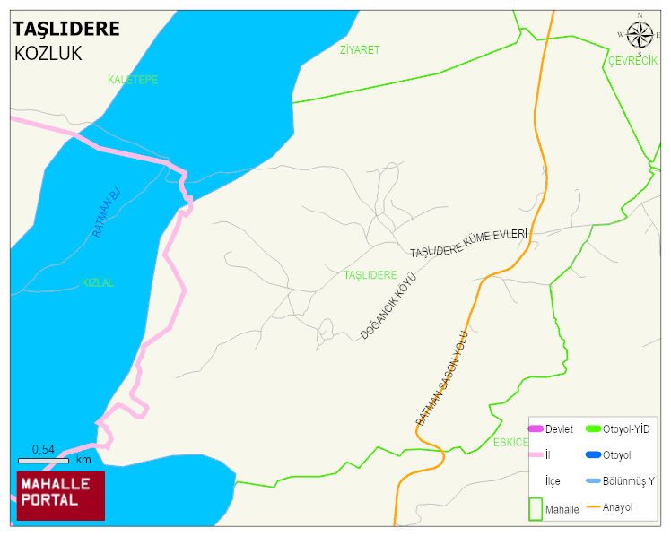 TAŞLIDERE Köyü Haritası | Coğrafi Yapı ve Detaylı Haritası