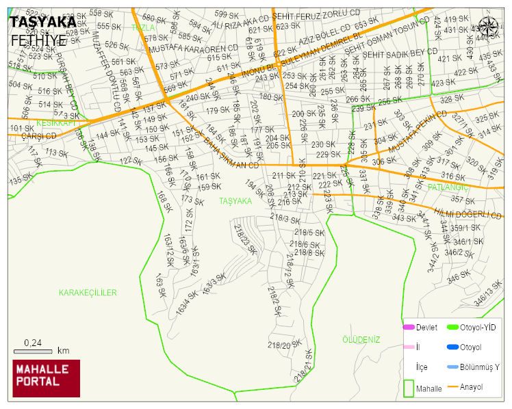 TAŞYAKA Mahallesi Haritası | Mahalle Sokak Haritası