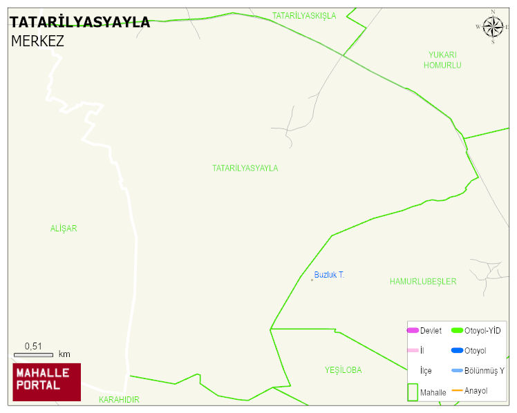TATARİLYASYAYLA Köyü Haritası | İnteraktif Köy ve Mahalle Sınırları