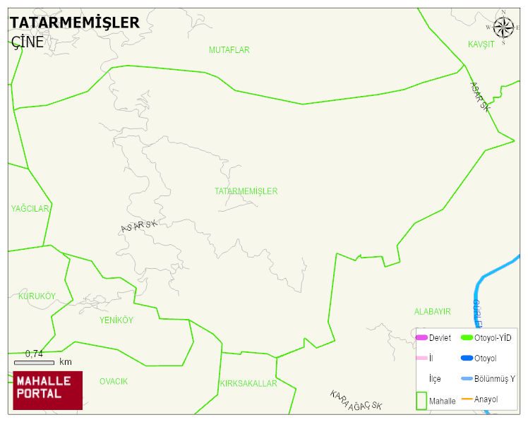 TATARMEMİŞLER Mahallesi Haritası | Mahalle ve Köy Sınırı