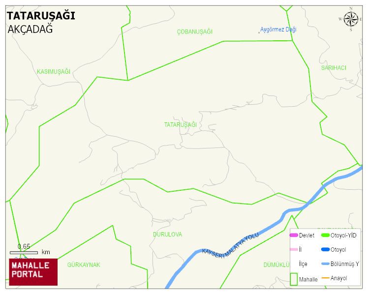 TATARUŞAĞI Mahallesi Haritası | Detaylı Köy ve Mahalle Görünümü