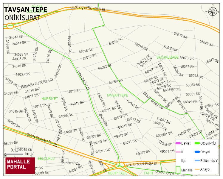 TAVŞAN TEPE Mahallesi Haritası | İnteraktif Köy ve Mahalle Sınırları