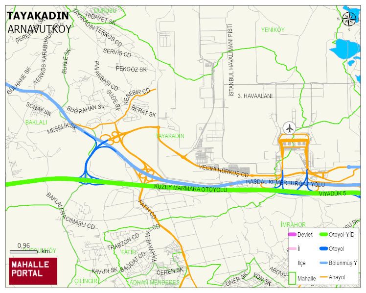 TAYAKADIN Mahallesi Haritası | Güncel Mahalle ve Köy Haritası