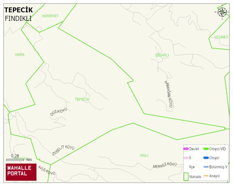 TEPECİK Köyü Haritası | İnteraktif Köy ve Mahalle Sınırları