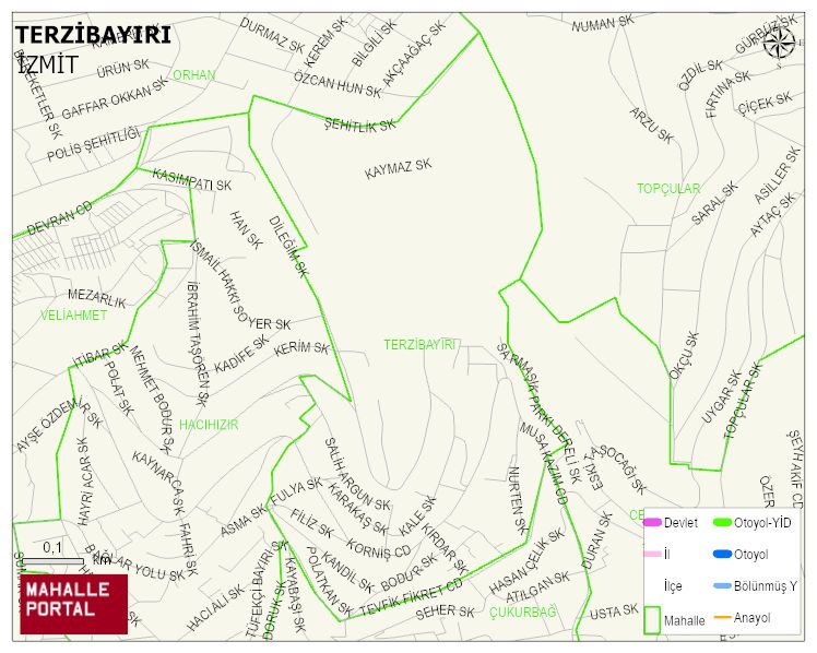 TERZİBAYIRI Mahallesi Haritası | Uydu Görüntüsü ve Harita Detayları