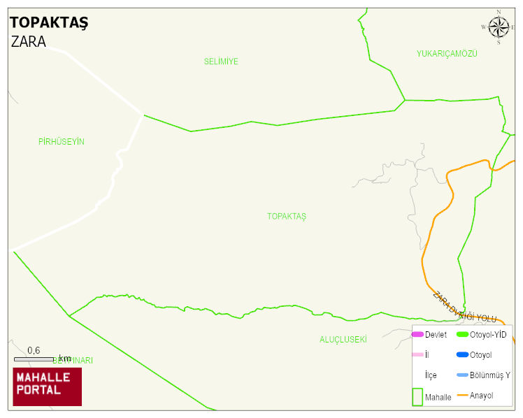 TOPAKTAŞ Köyü Haritası | Detaylı Köy ve Mahalle Görünümü