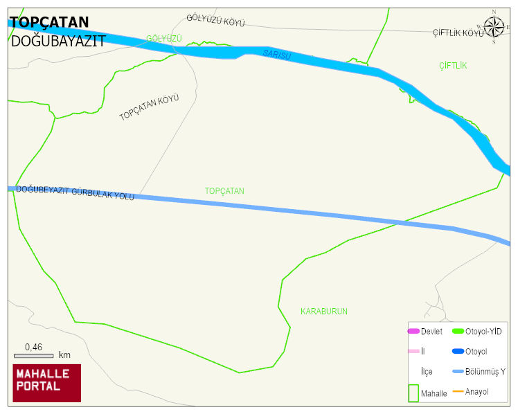 TOPÇATAN Köyü Haritası | Güncel Mahalle ve Köy Haritası