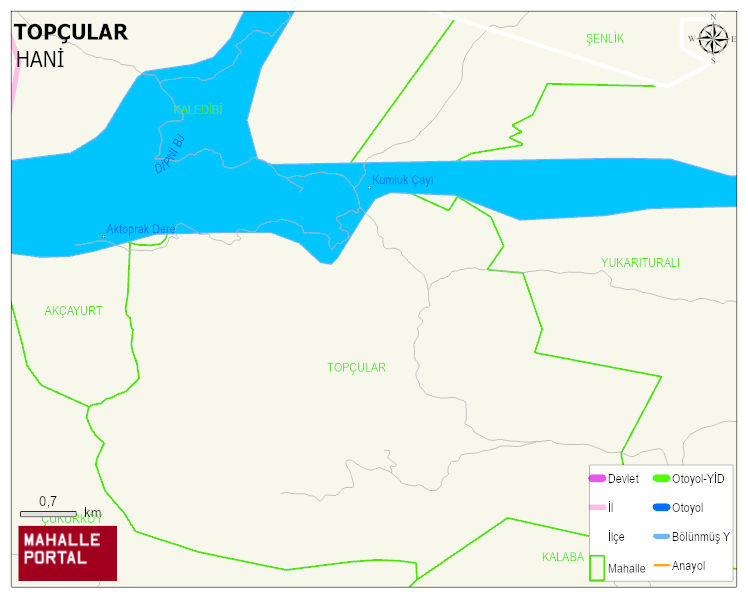TOPÇULAR Mahallesi Haritası | İnteraktif Köy ve Mahalle Sınırları