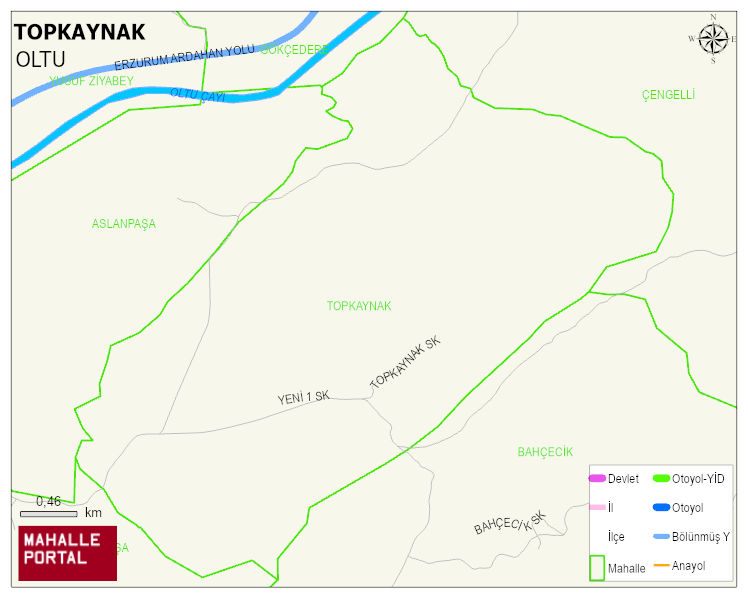 TOPKAYNAK Mahallesi Haritası | Detaylı Köy ve Mahalle Görünümü