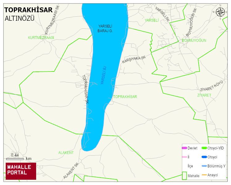 TOPRAKHİSAR Mahallesi Haritası | Güncel Mahalle ve Köy Haritası