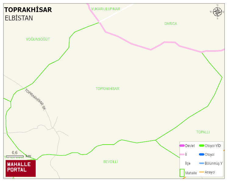 TOPRAKHİSAR Mahallesi Haritası | Detaylı Köy ve Mahalle Görünümü