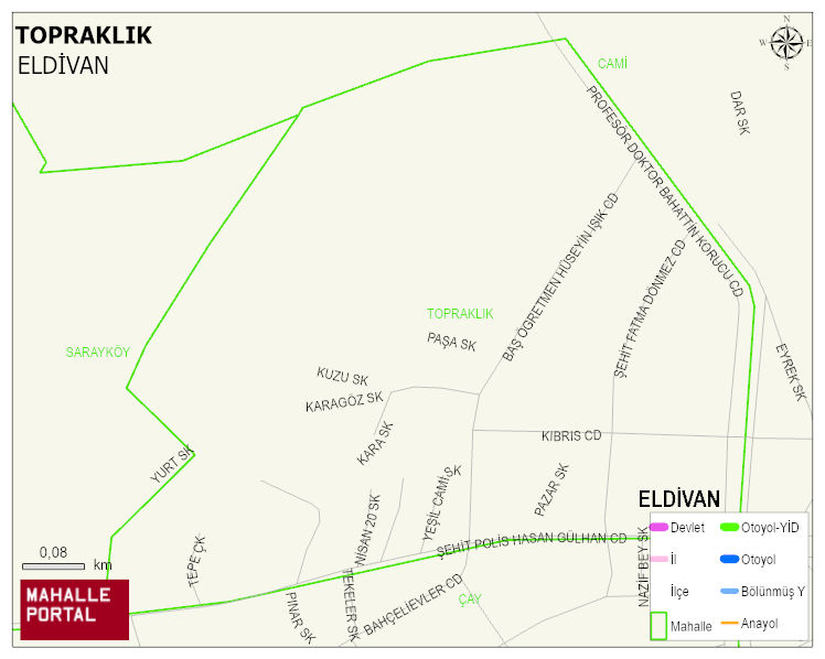 TOPRAKLIK Mahallesi Haritası | İnteraktif Köy ve Mahalle Sınırları