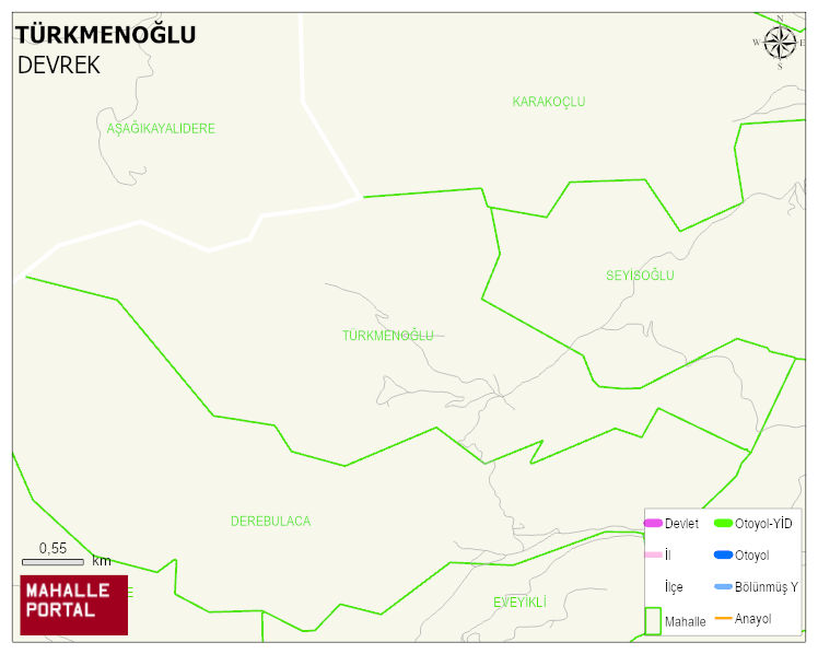 TÜRKMENOĞLU Köyü Haritası | İnteraktif Köy ve Mahalle Sınırları