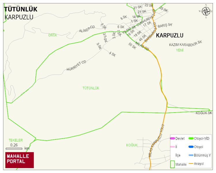TÜTÜNLÜK Mahallesi Haritası | Mahalle Sokak Haritası