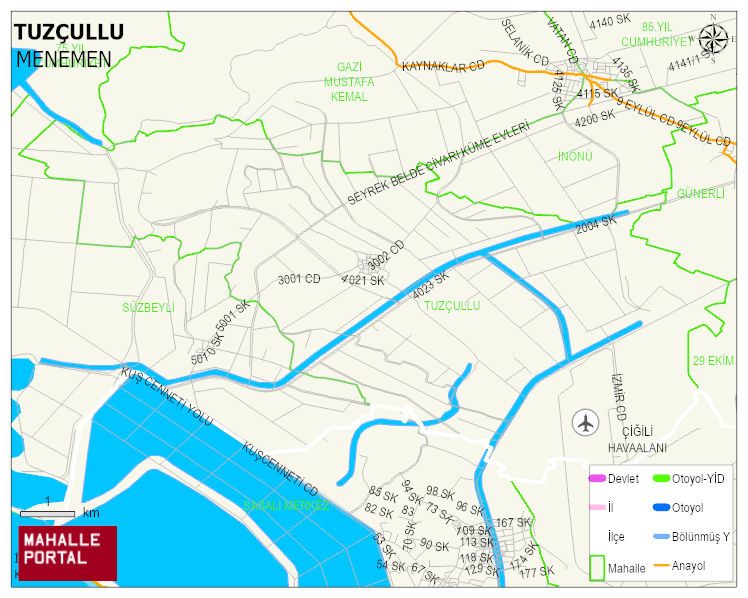 TUZÇULLU Mahallesi Haritası | Mahalle ve Köy Sınırı