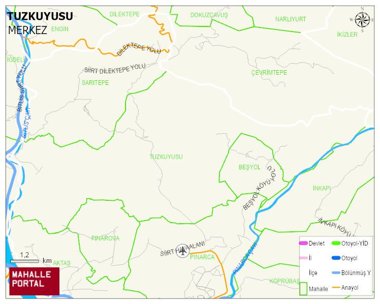 TUZKUYUSU Köyü Haritası | Coğrafi Yapı ve Detaylı Haritası