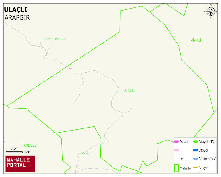 ULAÇLI Mahallesi Haritası | Sayısal Bölge Görünümü