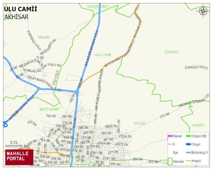 ULU CAMİİ Mahallesi Haritası | Sayısal Bölge Görünümü