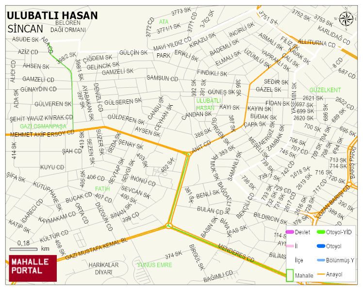 ULUBATLI HASAN Mahallesi Haritası | Dağlar, Ovalar ve Akarsu Bilgileri