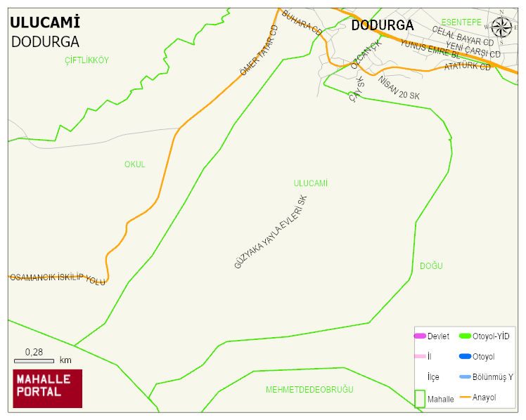 ULUCAMİ Mahallesi Haritası | Dağlar, Ovalar ve Akarsu Bilgileri