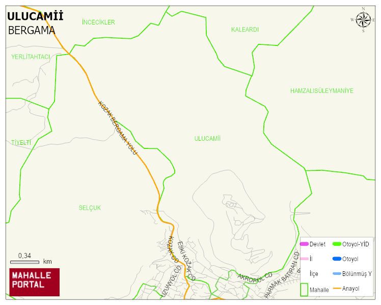 ULUCAMİİ Mahallesi Haritası | Detaylı Köy ve Mahalle Görünümü