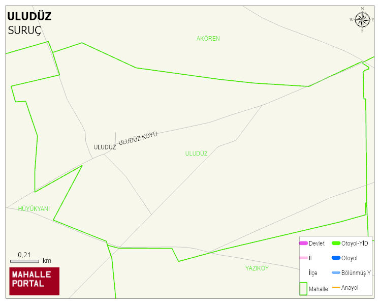 ULUDÜZ Mahallesi Haritası | Güncel Mahalle ve Köy Haritası