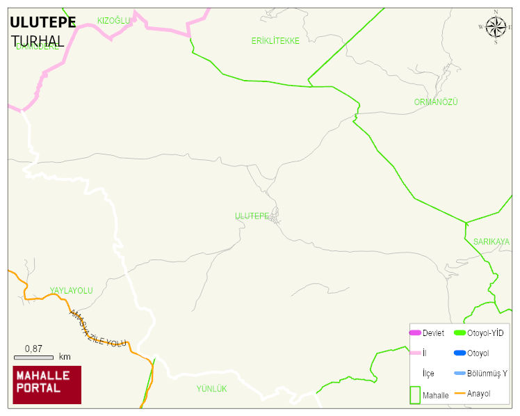 ULUTEPE Köyü Haritası | İnteraktif Köy ve Mahalle Sınırları