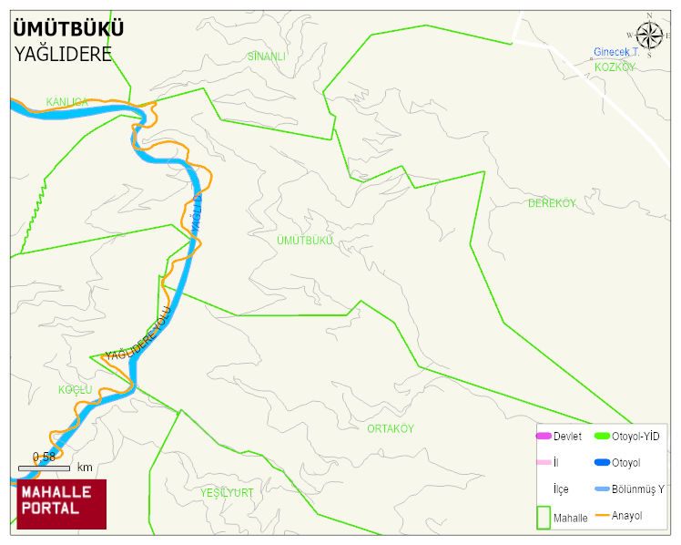 ÜMÜTBÜKÜ Köyü Haritası | Mahalle ve Köy Sınırı