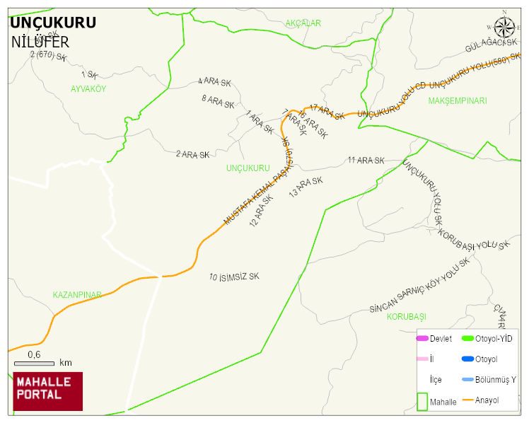 UNÇUKURU Mahallesi Haritası | Detaylı Köy ve Mahalle Görünümü
