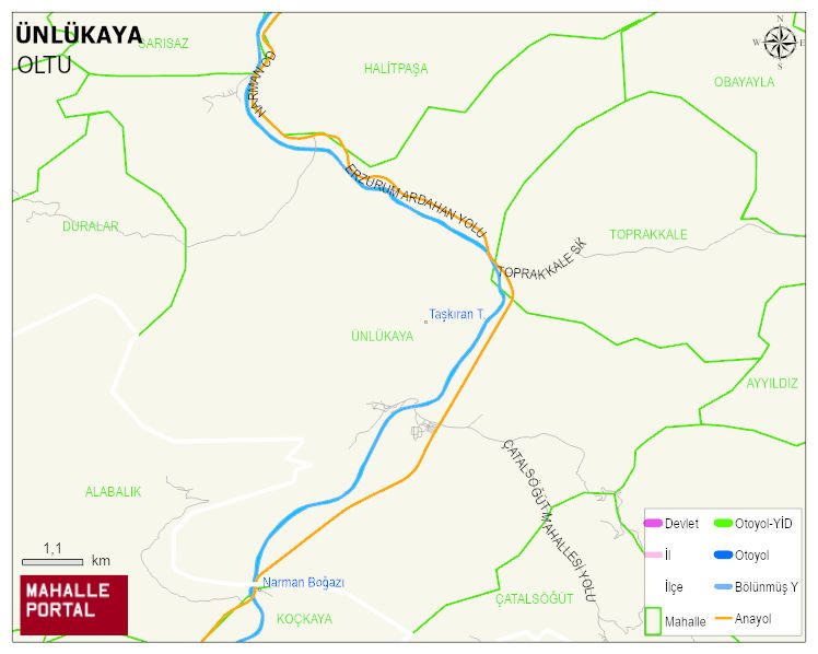 ÜNLÜKAYA Mahallesi Haritası | Detaylı Köy ve Mahalle Görünümü