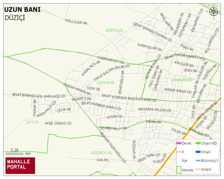 UZUN BANI Mahallesi Haritası | Güncel Mahalle ve Köy Haritası