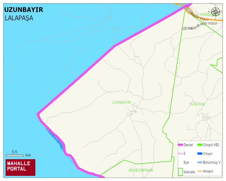 UZUNBAYIR Köyü Haritası | Coğrafi Yapı ve Detaylı Haritası