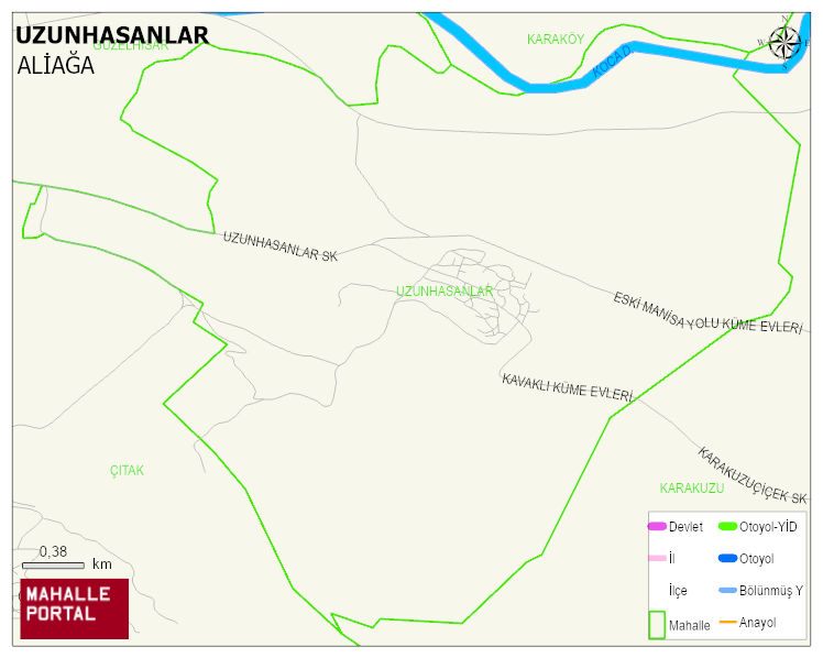 UZUNHASANLAR Mahallesi Haritası | Dağlar, Ovalar ve Akarsu Bilgileri