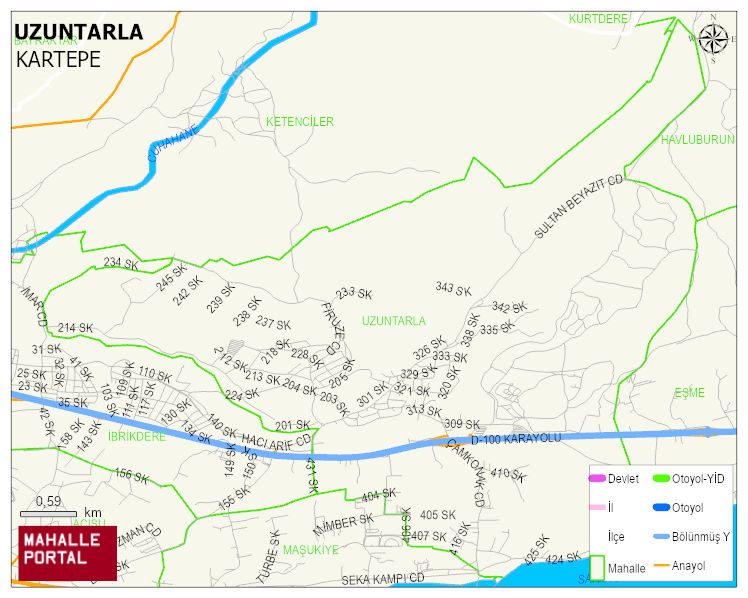UZUNTARLA Mahallesi Haritası | Mahalle Sokak Haritası