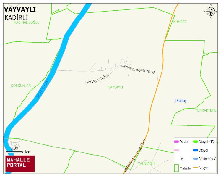 VAYVAYLI Köyü Haritası | Güncel Mahalle ve Köy Haritası