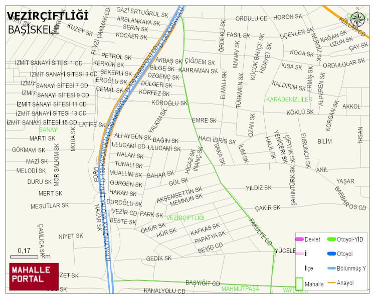 VEZİRÇİFTLİĞİ Mahallesi Haritası | İnteraktif Köy ve Mahalle Sınırları