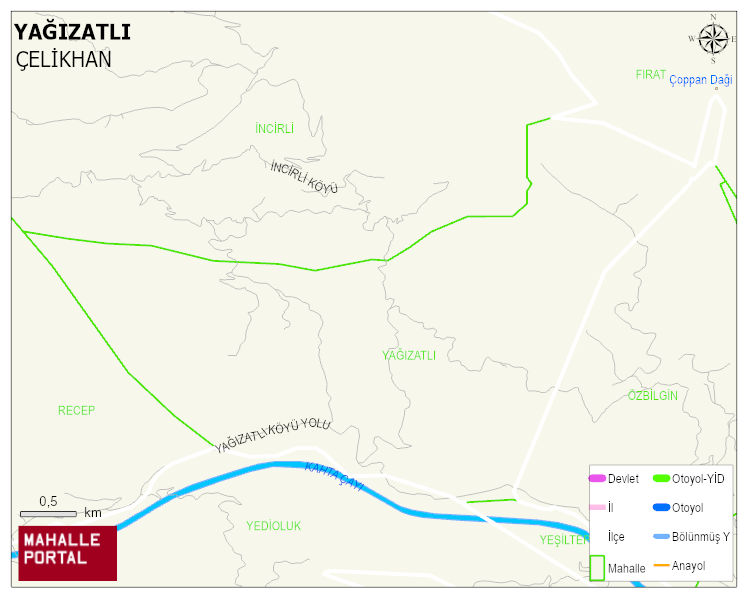 YAĞIZATLI Köyü Haritası | Coğrafi Yapı ve Detaylı Haritası
