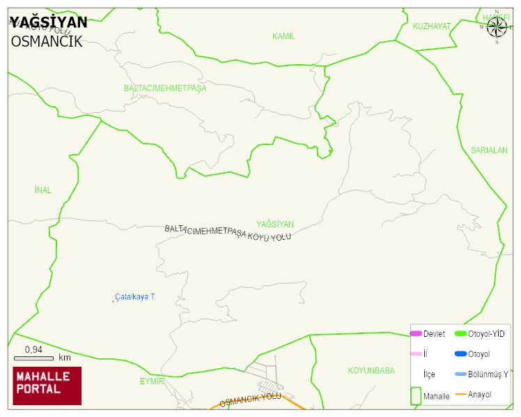 YAĞSİYAN Köyü Haritası | Detaylı Köy ve Mahalle Görünümü