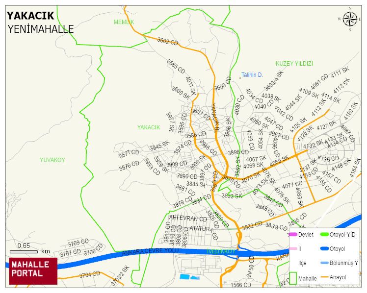 YAKACIK Mahallesi Haritası | Güncel Mahalle ve Köy Haritası