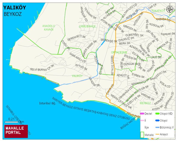 YALIKÖY Mahallesi Haritası | Mahalle Sokak Haritası