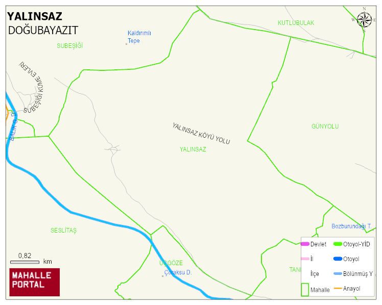YALINSAZ Köyü Haritası | İnteraktif Köy ve Mahalle Sınırları