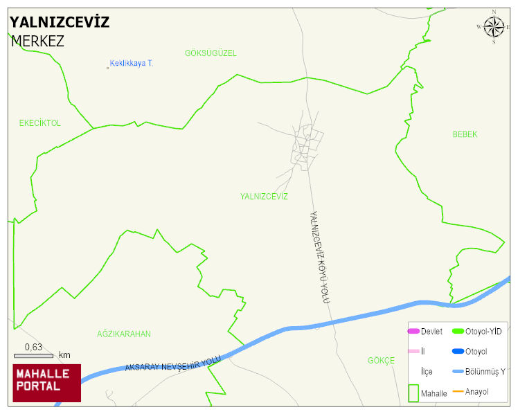 YALNIZCEVİZ Köyü Haritası | İnteraktif Köy ve Mahalle Sınırları