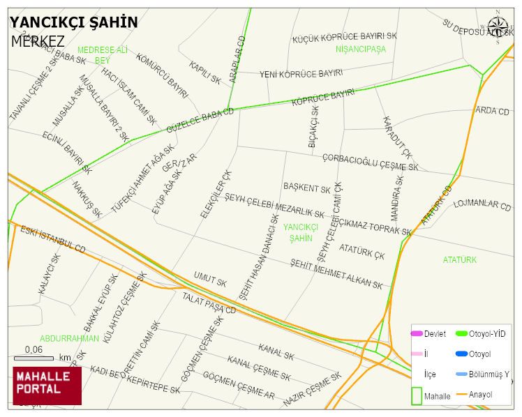 YANCIKÇI ŞAHİN Mahallesi Haritası | Uydu Görüntüsü ve Harita Detayları
