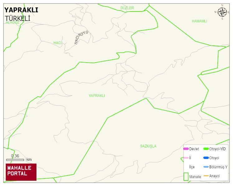 YAPRAKLI Köyü Haritası | Mahalle Sokak Haritası